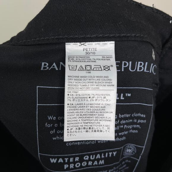 Banana Republic High Rise Skinny Black Jeans 30 P - Picture 10 of 11